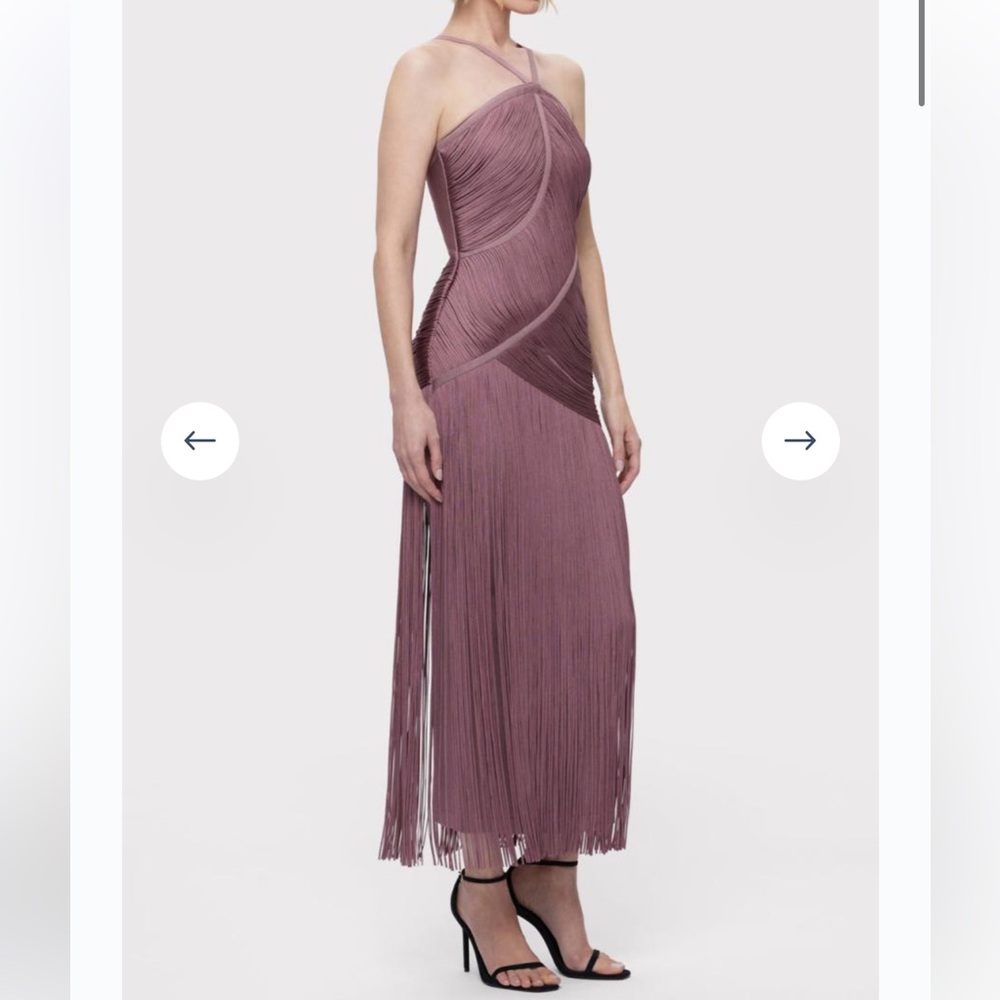 Elegant Mauve Fringe Dress 
(Worn once)